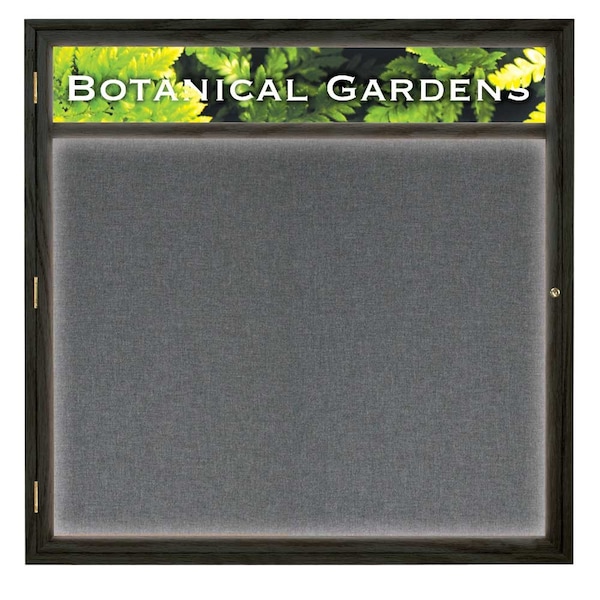 United Visual Products Open Faced Traditional Corkboard, 36x24" UV641A-SATIN-BLACK - main